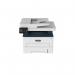 This picture features a sleek, black Xerox B235 A4 mono multifunction laser printer, perfect for any office setting. It has a large display screen, multiple trays for paper storage, and Xerox branding on the front. The printer is compact and easy to use, making it ideal for everyday printing needs.