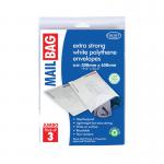 County Stationery Mail Bag Polythene Envelopes x3 White Jumbo 500x650mm (Pack of 10) C263 CTY09635