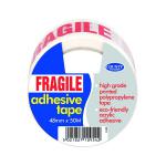 County Adhesive Tape Printed Fragile (Pack of 6) C420 CTY10993