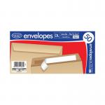 County Stationery DL Manilla Peel and Seal Envelopes x50 (Pack of 20) C520 CTY1231