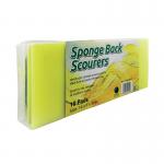 Sponge Back Scourer 140x70x40mm (10 Pack) SBS100G CX00377