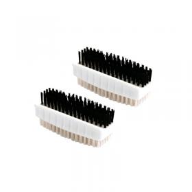 Nail Brushes Plastic Twin Pack White VOW/CL.190/2 CX00537