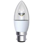 CED 5W Dimmable Candle LED Lamp B22 Clear DIMC5BCWW/CLR CY11145