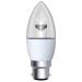 CED 5W Dimmable Candle LED Lamp B22 Clear DIMC5BCWW/CLR