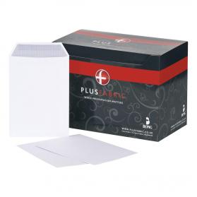 Plus Fabric Envelopes PEFC Pocket Self Seal 120gsm C5 229x162mm White Ref D23770 Pack of 250 D23770