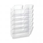 Durable Flexiplus Wall Mounted Landscape Literature Holder A4 Clear (Pack of 6) 1700014401 DB01440