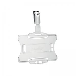Durable Card Holder with Clip 54x87mm Clear Pack of 25 811819 DB10210