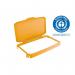 Durable 60L Hinged Bin Lid Yellow Recycling Bin Lid Food Safe Durabin 1800500030 DB10893