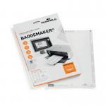 This photo shows a pack of durable name badge insert sheets, each measuring 54x90mm. The sheets are designed to be used with a Badgemaker and there are 200 sheets included in the pack. They appear to be made of high-quality materials and have a professional look.