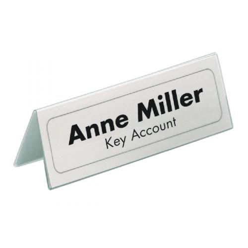 Durable Table Place Name Holder Inserts 52x100mm Pack Of Db