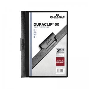 Durable Clip Folder DURACLIP 60 A4 Black Pack of 25 220901 DB220901