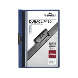 Durable Clip Folder DURACLIP 60 A4 Dark Blue Pack of 25 220907