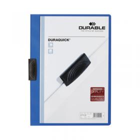 Durable DURAQUICK Clip Folder A4 Blue (Pack of 20) 227006 DB227006