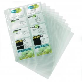Durable VISIFIX Business Card Pockets Refill A4 Transparent (Pack of 10) 2389 DB2389