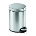 Durable Round Stainless Steel Pedal Bin 5 Litre Silver 340023 DB30196