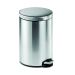 Durable Round Stainless Steel Pedal Bin 12 Litre Silver 340123 DB30197