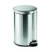 Durable Round Stainless Steel Pedal Bin 20 Litre Silver 340223 DB30198