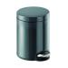 Durable Round Powder Coated Metal Pedal Bin 5 Litre Charcoal 341058 DB30199