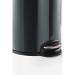 Durable Powder Coated Metal Pedal Bin Round 12 Litre Charcoal 341158 DB30200