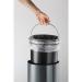 Durable Powder Coated Metal Pedal Bin Round 12 Litre Charcoal 341158 DB30200