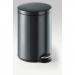 Durable Powder Coated Metal Pedal Bin Round 20 Litre Charcoal 341258 DB30201