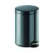 Durable Round Powder Coated Metal Pedal Bin 20 Litre Charcoal 341258 DB30201