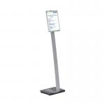 Durable Floor Infostand Info sign Stand A4 Silver 481223 DB40351