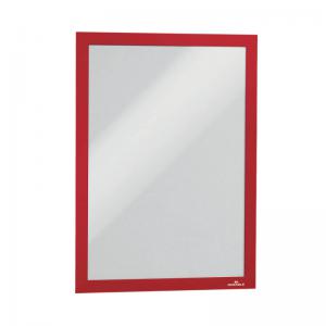 Durable Infoframe Duraframe Self Adhesive Frame A4 Red Pack of 2