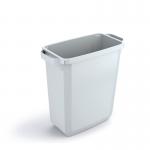 Durable DURABIN Rectangular Waste Bin 60 Litre 282x590x600mm White 1800496010 DB49601
