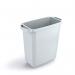 Durable DURABIN Rectangular Waste Bin 60 Litre 282x590x600mm White 1800496010 DB49601