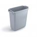 Durable DURABIN Rectangular Waste Bin 60 Litre 282x590x600mm Grey 1800496050 DB49605