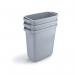 Durable DURABIN Rectangular Waste Bin 60 Litre 282x590x600mm Grey 1800496050 DB49605