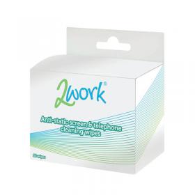 2Work Anti-Static Screen and Telephone Wipes (Pack of 50) DB50342 DB50342