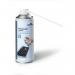 This photo features a can of Durable Powerclean Standard 400 Compressed Air Duster, specifically the Flammable 400ml version. The can is labeled with the product name and features a red and white design. The nozzle is visible, ready to dispense a powerful burst of compressed air.