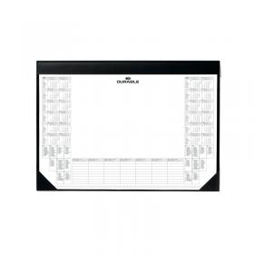 Durable Clear Overlay Calendar Desk Mat 65x52cm Black 729101 DB70113