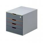 Durable VARICOLOR SAFE 4 Drawer Lockable GDPR Colour Coded Desktop Storage A4+ 760627 DB70241