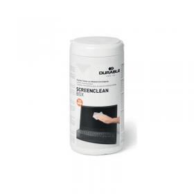 Durable Screenclean Box Wet Wipes Bio-degradable White (Pack of 100) 573602 DB70990