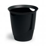 Durable Waste Basket Eco 80 Per Cent Recycled Plastic Bin 16 Litre Black 1701710060 DB71006