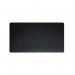 This photo features a durable desk mat in smooth black, measuring 65x52cm. The non-slip surface provides stability for writing and typing.
