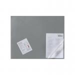 Durable Desk Mat with Clear Overlay 650 x 520mm Grey 720310 DB71304