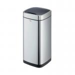 Durable Sensor Waste Bin No Touch Square 35 Litre Silver 342323 DB72835