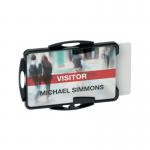 Durable ECO 2 Card Recycled Plastic Security ID Badge Holder Black (Pack of 10) 898901 DB73065
