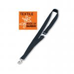 Durable Soft Bamboo ECO Lanyard with Clip and Breakaway Black (Pack of 10) 824001 DB73194