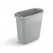 Durable Durabin Eco Rectangular Waste Bin 60 Litre 590x282x600mm Grey 1800503050 DB73252