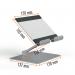 Durable Universal Adjustable Tablet Stand Rise Silver 894023 DB73263