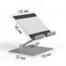 Durable Premium Aluminium Foldable Tablet Holder Rise Desk Stand 894023 DB73263