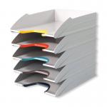 Durable Varicolor Mix Eco Stackable Letter Trays A4+ Grey (Pack of 5) 770427 DB73302