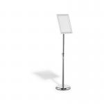 Durable Floor Infostand With Aluminium Snap Frame A4 Silver 479823 DB73554