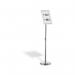 Durable Floor Infostand With Aluminium Snap Frame A4 Silver 479823 DB73554
