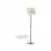 Durable Floor Infostand With Aluminium Snap Frame A4 Silver 479823 DB73554